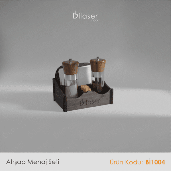 Ahşap Görünümlü Menaj Seti